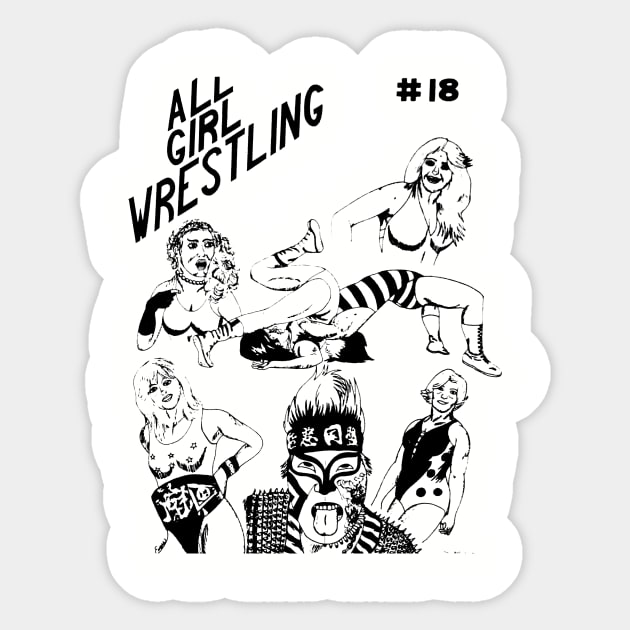 Pro wrestling all girl Sticker by 1-900-SLEEZE